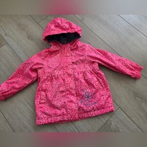 Charming Pink Floral Kids Raincoat